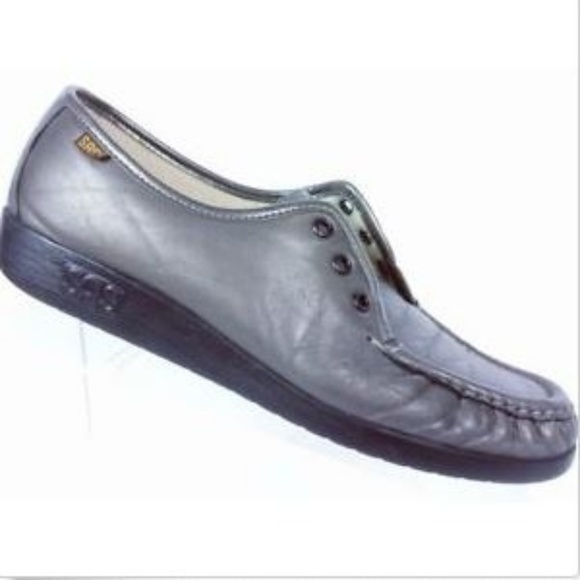 SAS Shoes - SAS-Women's-Siesta-Gray-Leather-Oxfords Shoes 9 M
